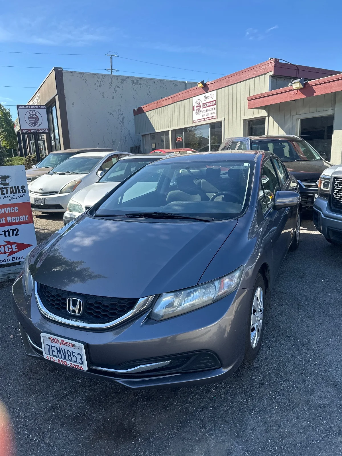 2014 Honda Civic LX — for sale at Auto Marín, Novato CA — photo 1 de 3